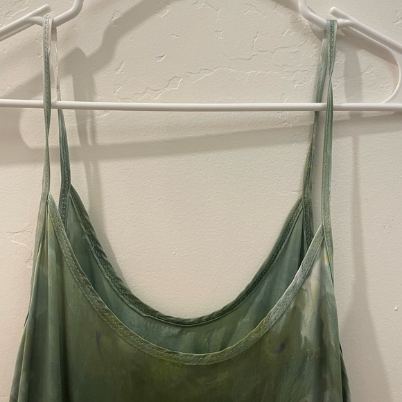 Riverside Tool and Dye 100% Silk Kelp Slip Dress M/L - Picture 6 of 7
